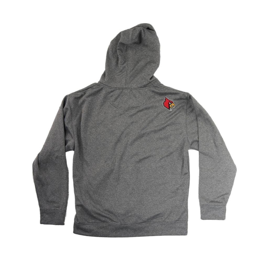 Champion Louisville Cardinals Men's Size Large Gray Full Zip Hoodie ‎ Sweatshirt - Picture 2 of 6